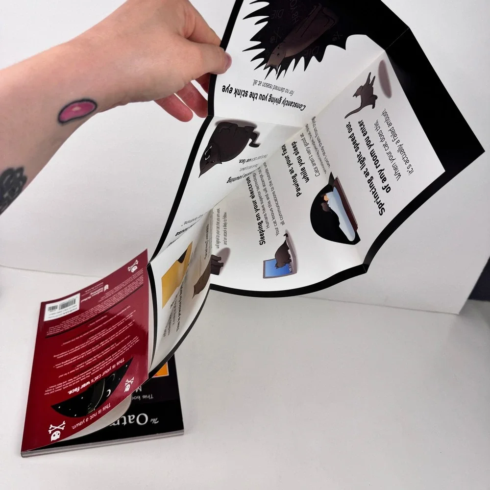 Softcover Oatmeal How to Tell your Cats Plotting to Kill You Funny Book w Poster